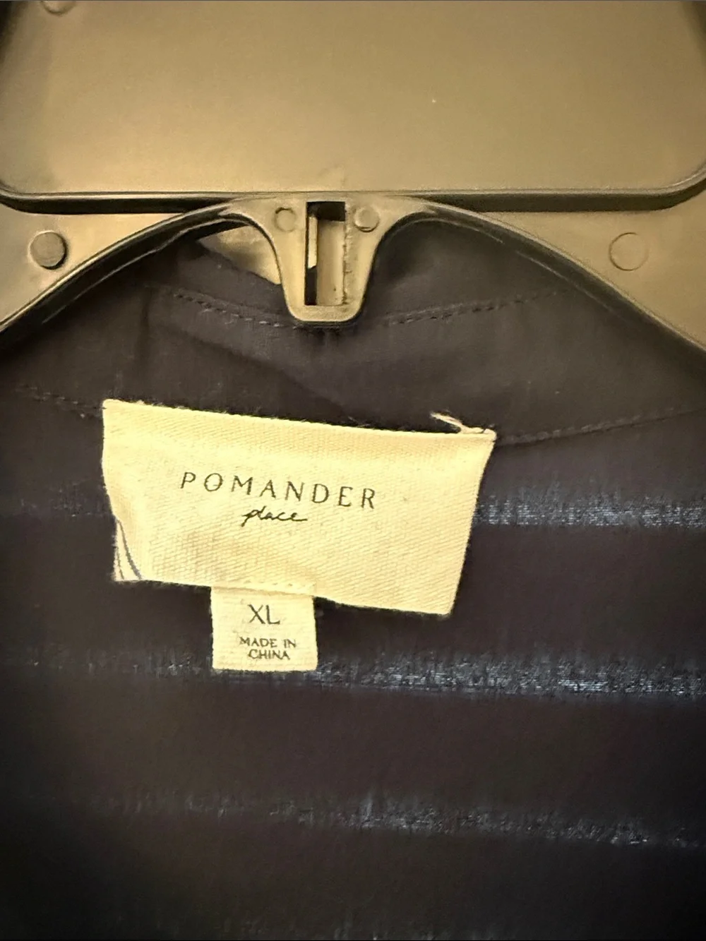 Pomander Place Navy Tiered Midi Shirt Dress